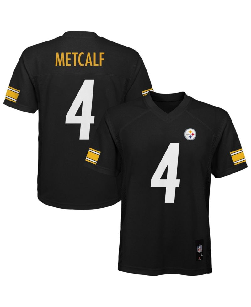 Big Boys and Girls DK Metcalf Black Pittsburgh Steelers Replica Jersey