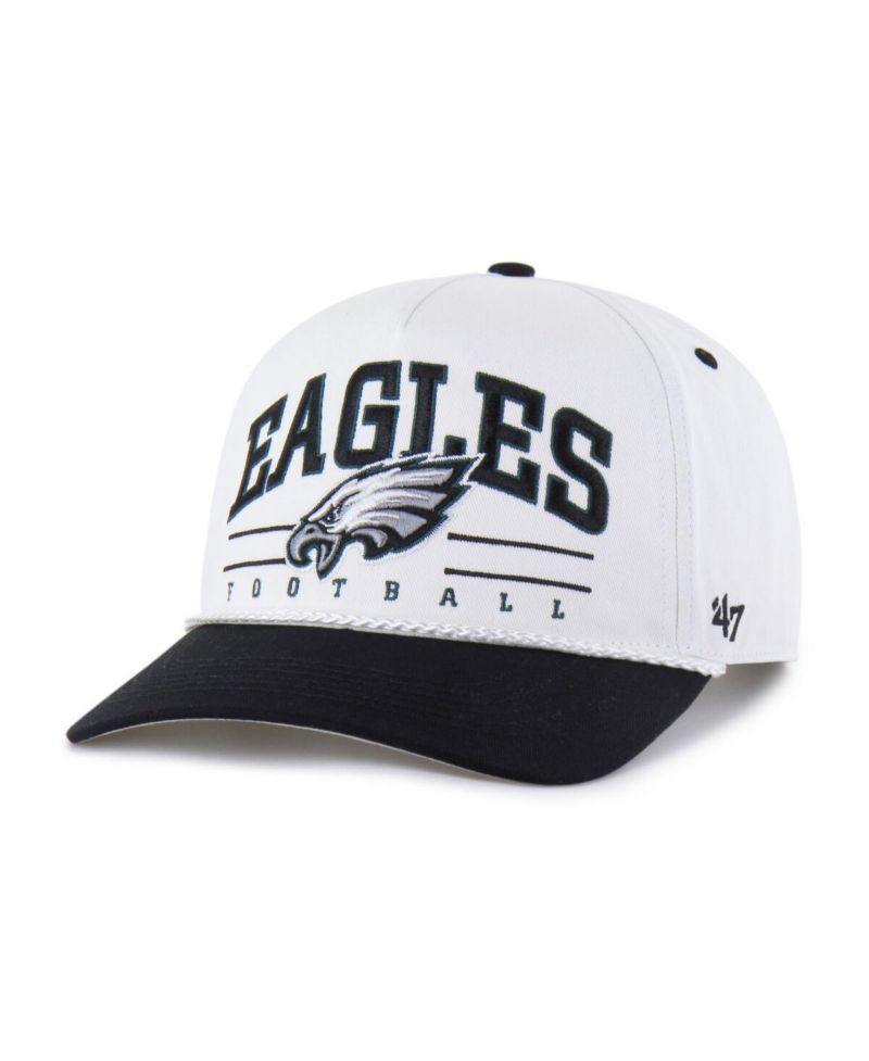 Men's White/Black Philadelphia Eagles Roscoe Two-Toned Hitch Adjustable Hat