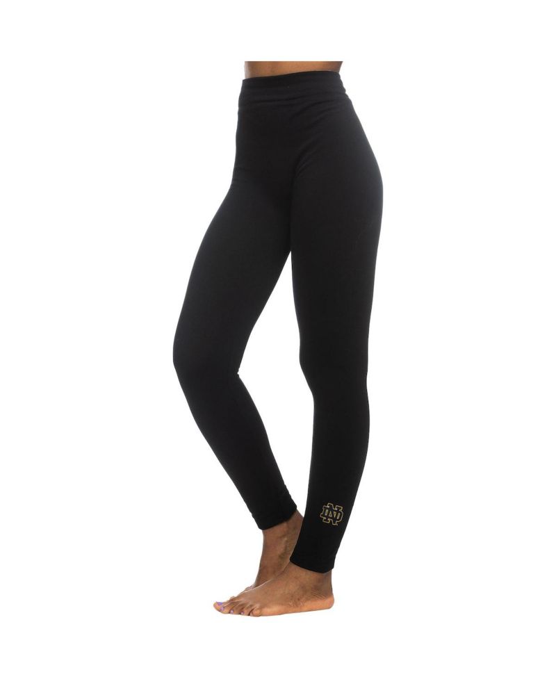 Women's Black Notre Dame Fighting Irish Fleece Leggings