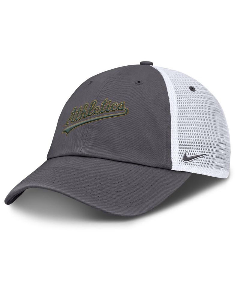 Men's Gray Athletics Wordmark Club Adjustable Trucker Hat