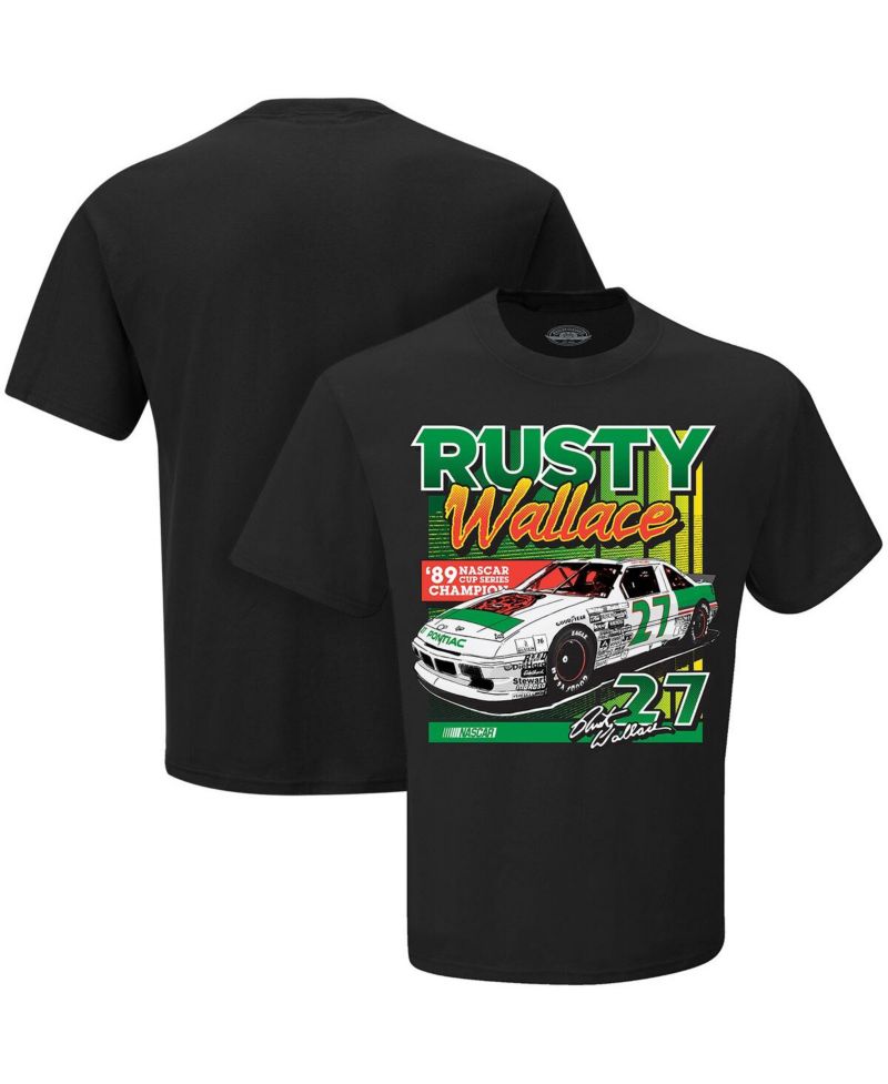 Men's Black Rusty Wallace '89 NASCAR Cup Series Champion T-shirt