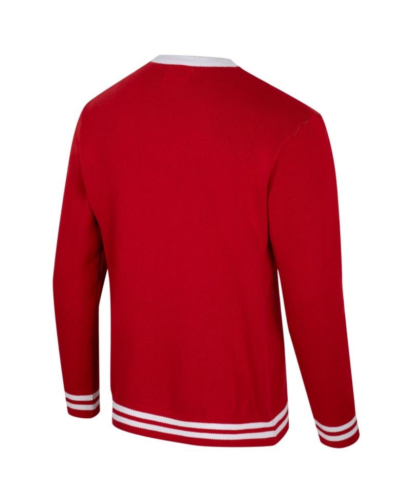 Men's and Women's Cardinal Arkansas Razorbacks Renew Knit Vintage Pullover Sweater