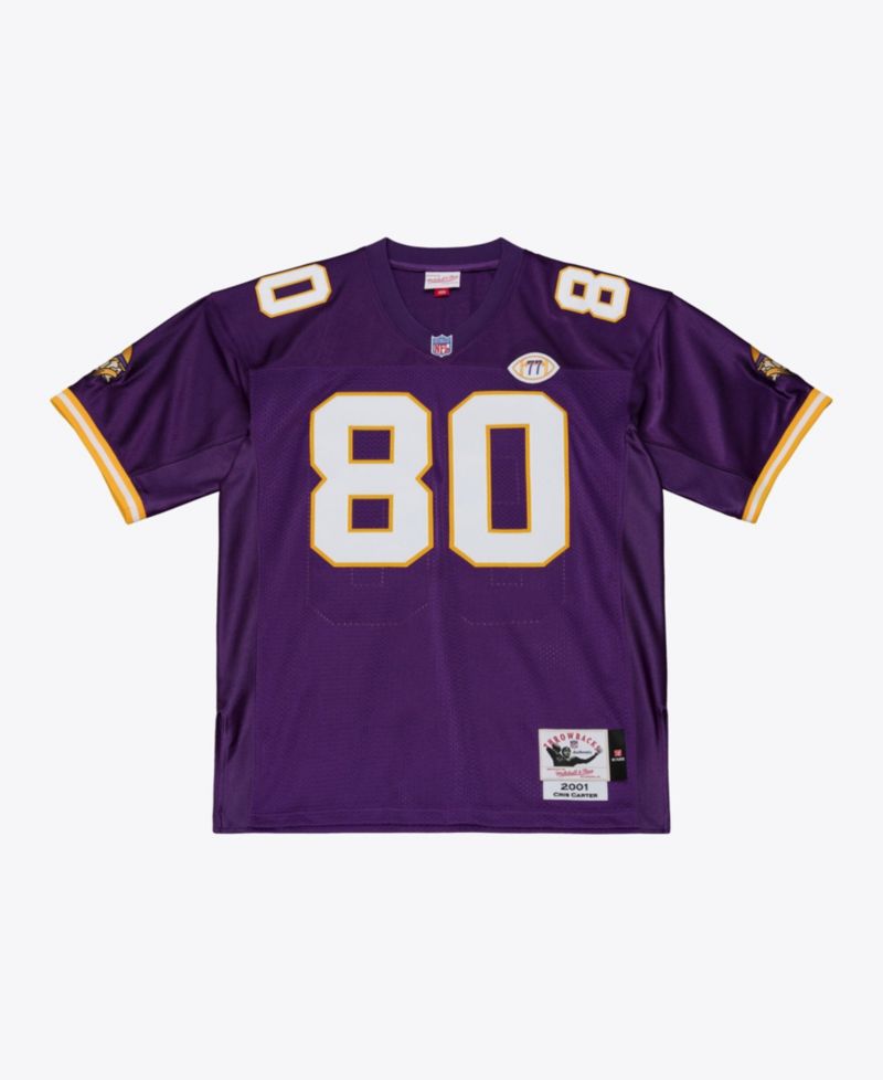 Men's Cris Carter Purple Minnesota Vikings 2001 Authentic Throwback Jersey
