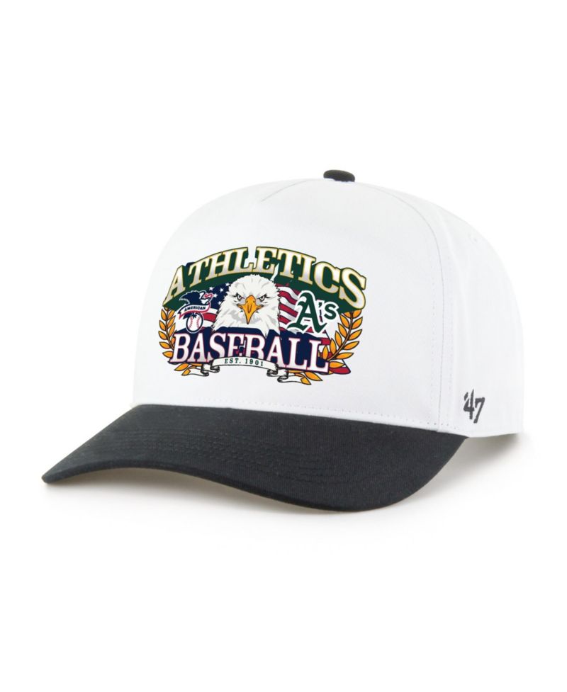 Men's White/Black Athletics Americana Eagle Hitch Adjustable Hat