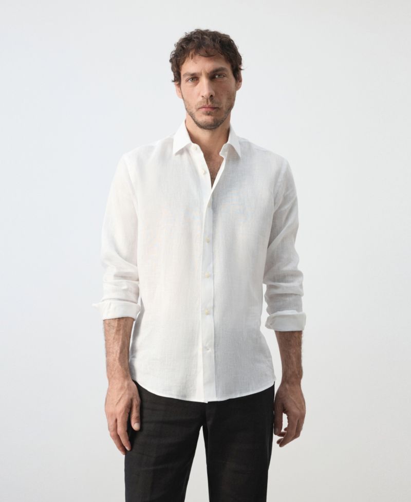 Men's Regular-Fit Linen Shirt