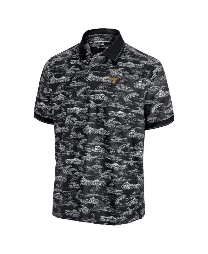 Men's Black Texas Longhorns Sport Bay View IslandZone Polo Shirt