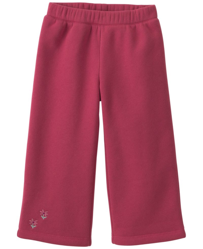 Baby Girls' Floral Long-Sleeve Fleece Top & Wide Leg Pants, 2-Piece Set