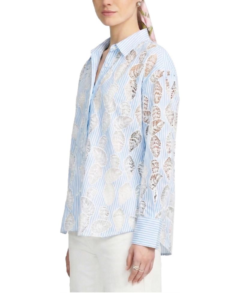 Women's Lace Striped Shirt