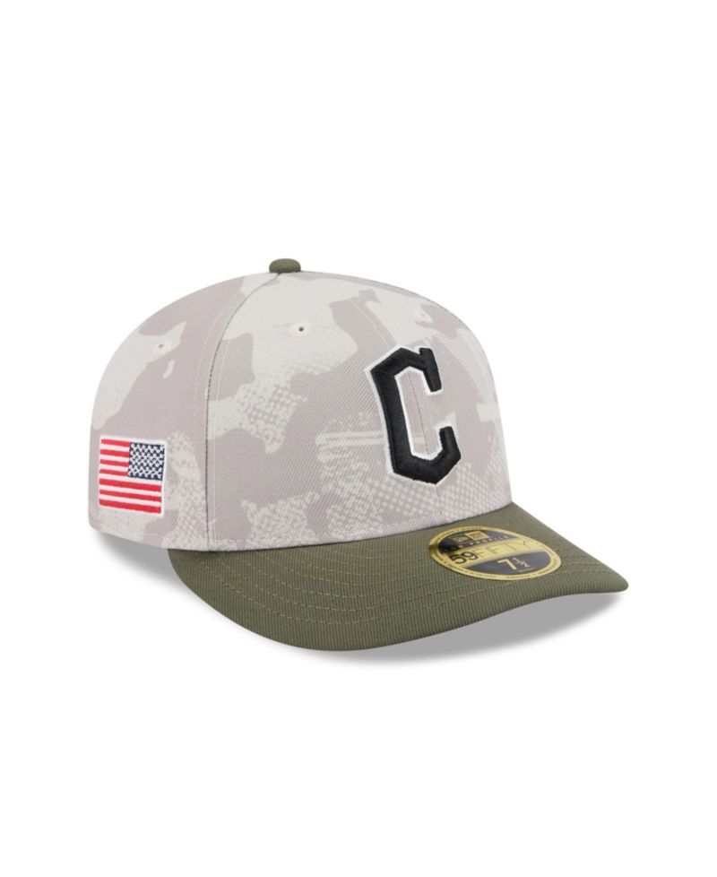 Men's Light Beige/Olive Cleveland Guardians 2025 Armed Forces Day Low Profile 59FIFTY Fitted Hat