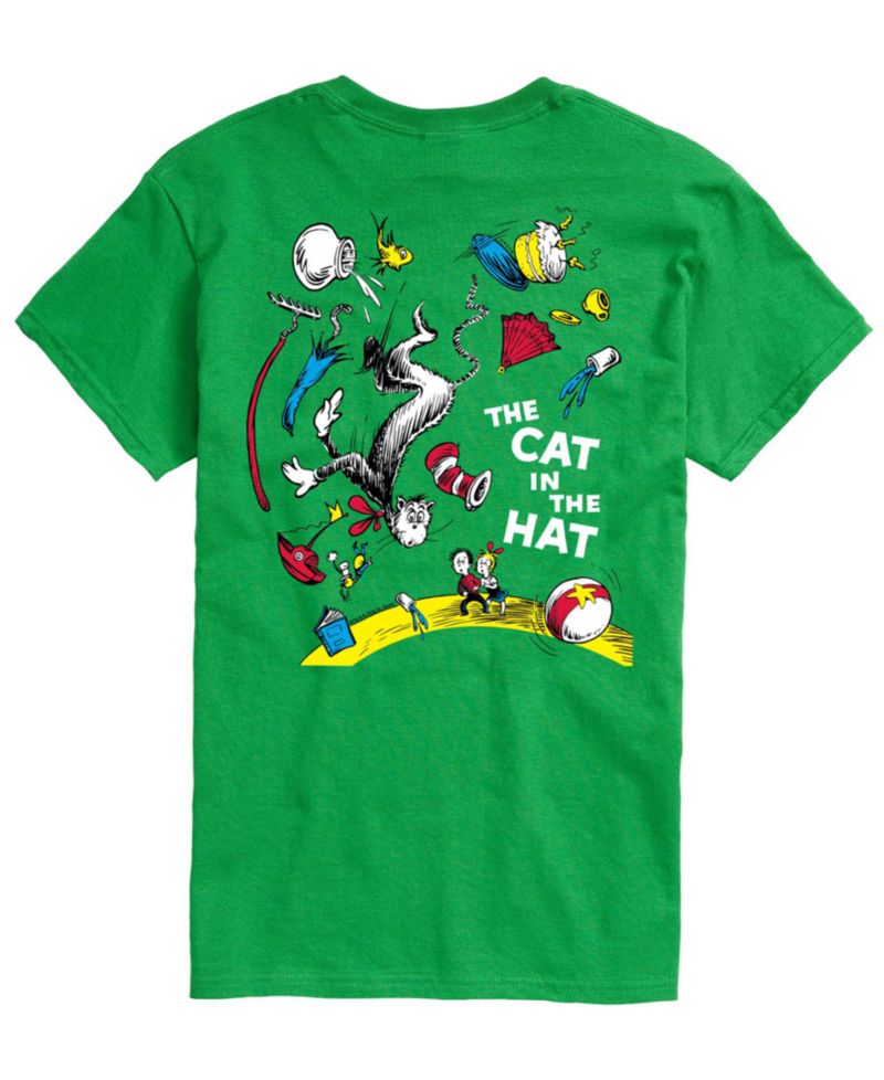 Men's Dr. Seuss Cat In The Hat Illustration Short-Sleeve Graphic T-Shirt