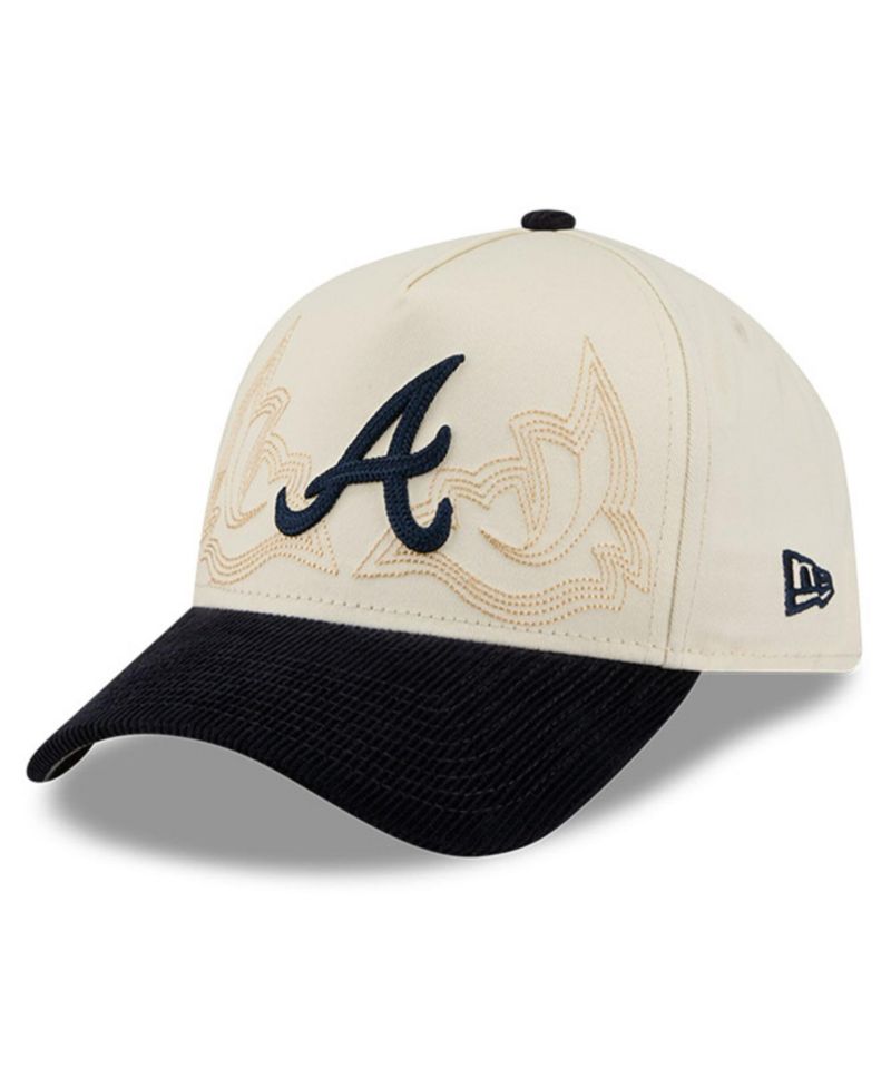 Men's Stone Atlanta Braves Western Stitch 9FORTY A-Frame Adjustable Hat