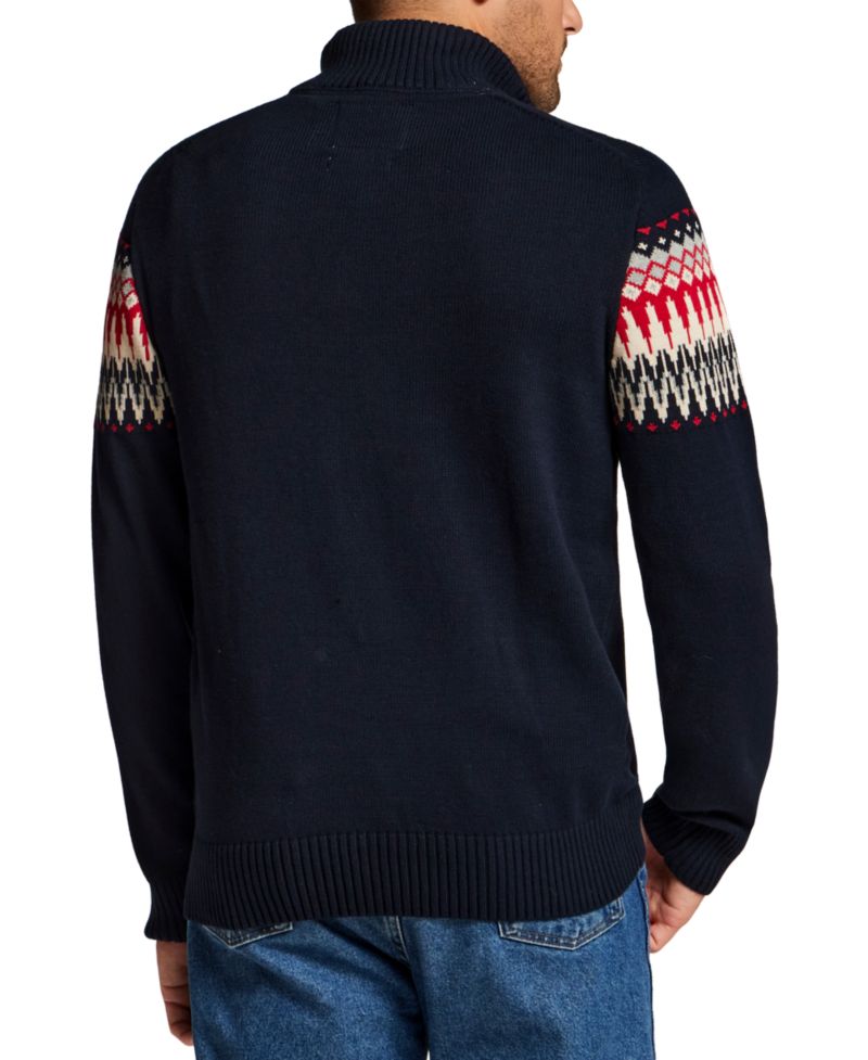 Men's Nordic Yoke Quarter-Zip Sweater