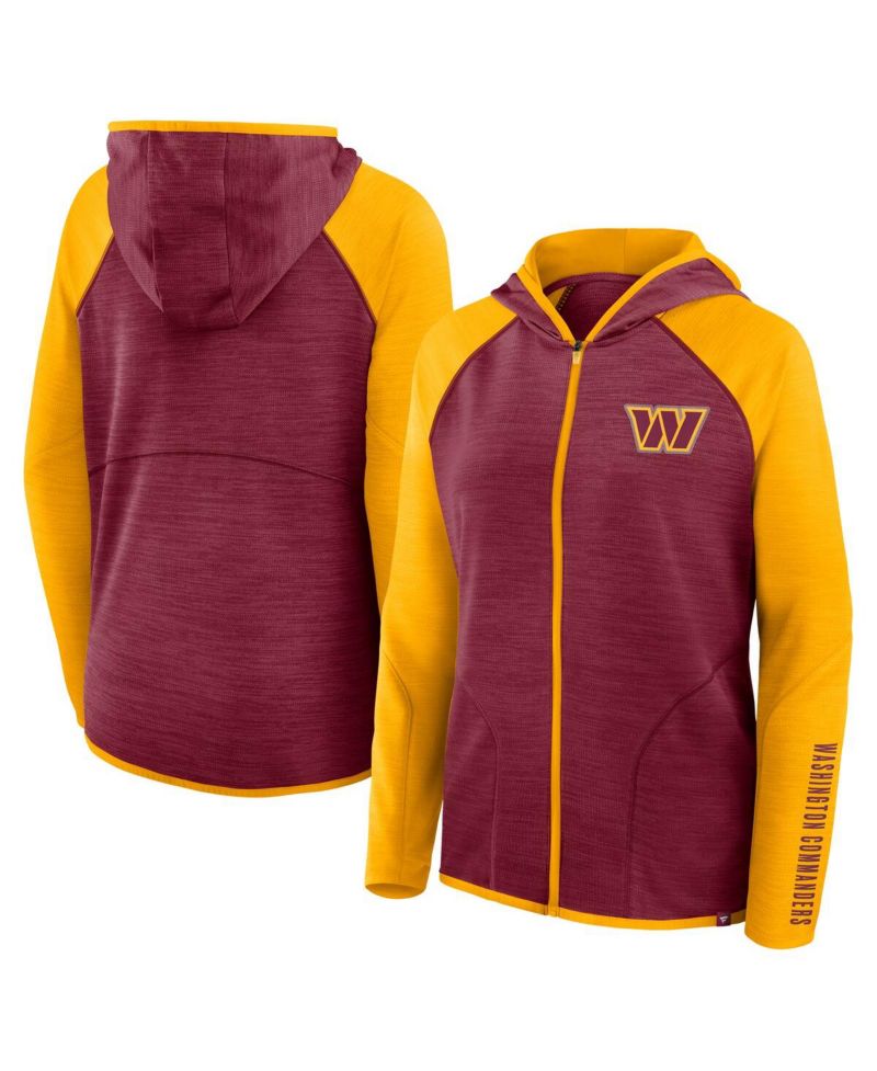 Women's Burgundy Washington Commanders Plus Size End Around Pass Full-Zip Hoodie