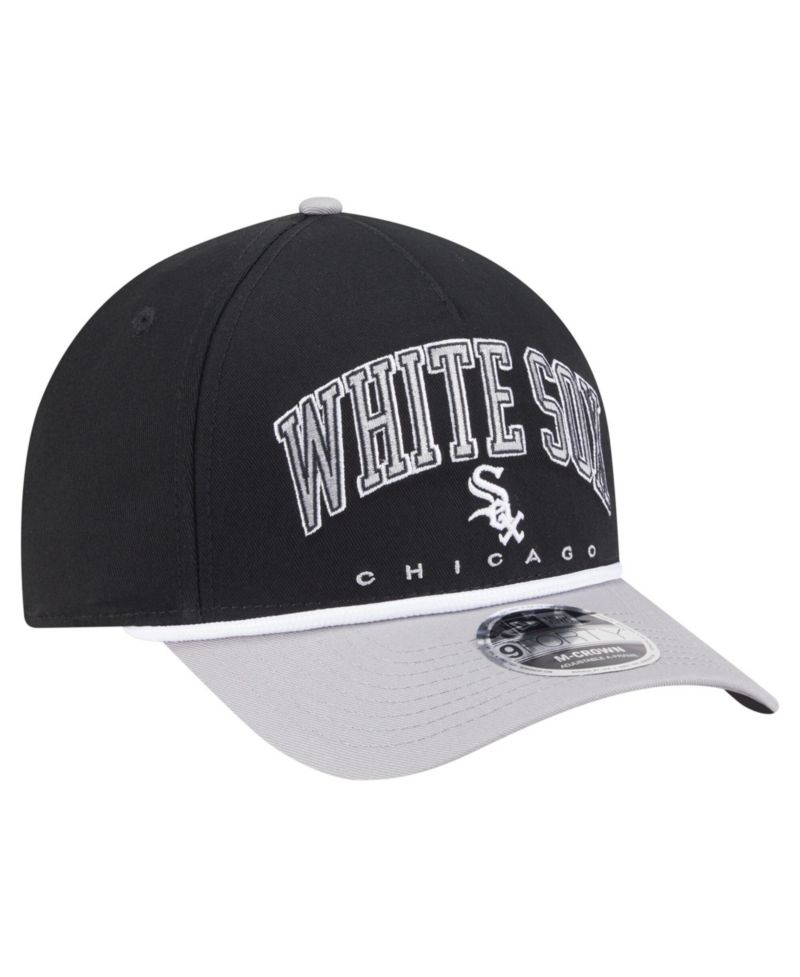 Men's Black/Gray Chicago White Sox Arch 9FORTY A-Frame M-Crown Adjustable Hat