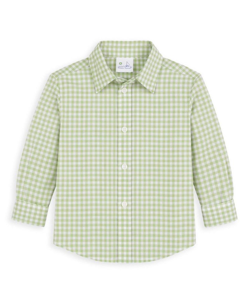 Boys' 4-20 Check Long-Sleeve Button-Down Shirt