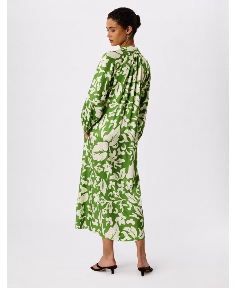 Women's Floral Trapeze Shirt Dress