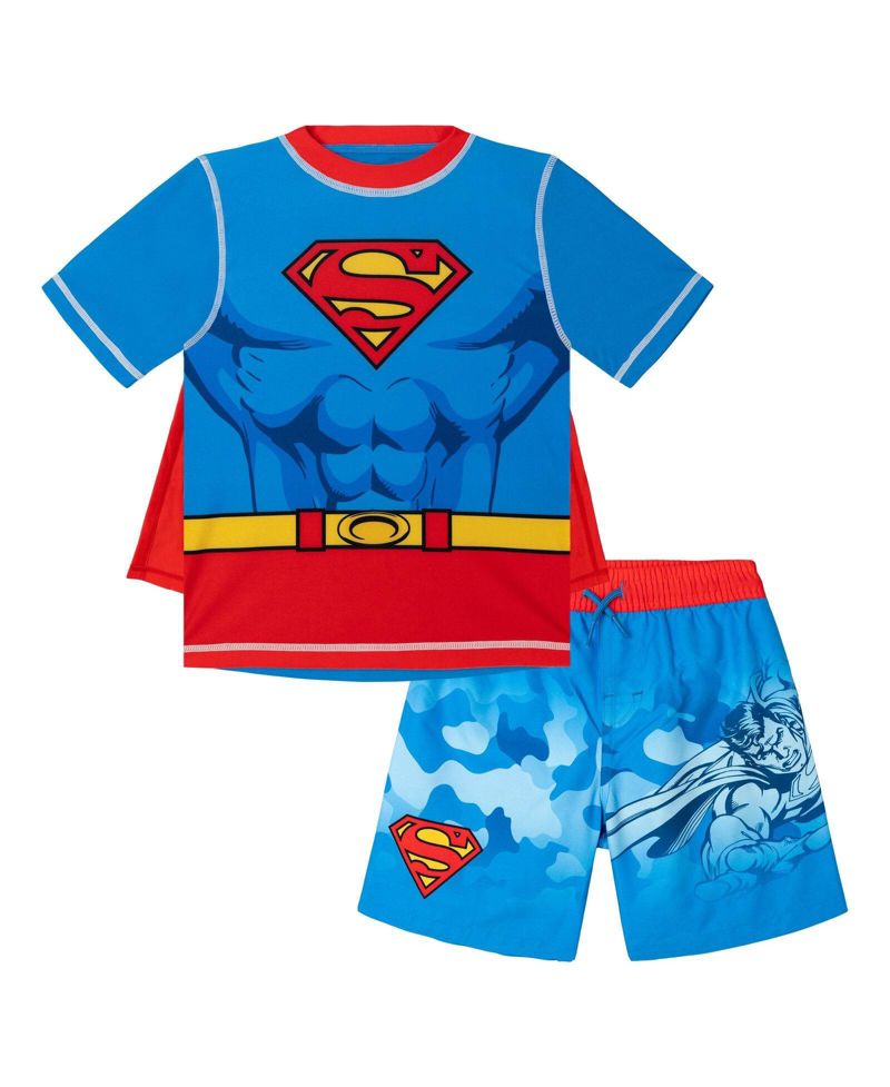 Boys' Cosplay Rash Guard and Swim Trunks Set