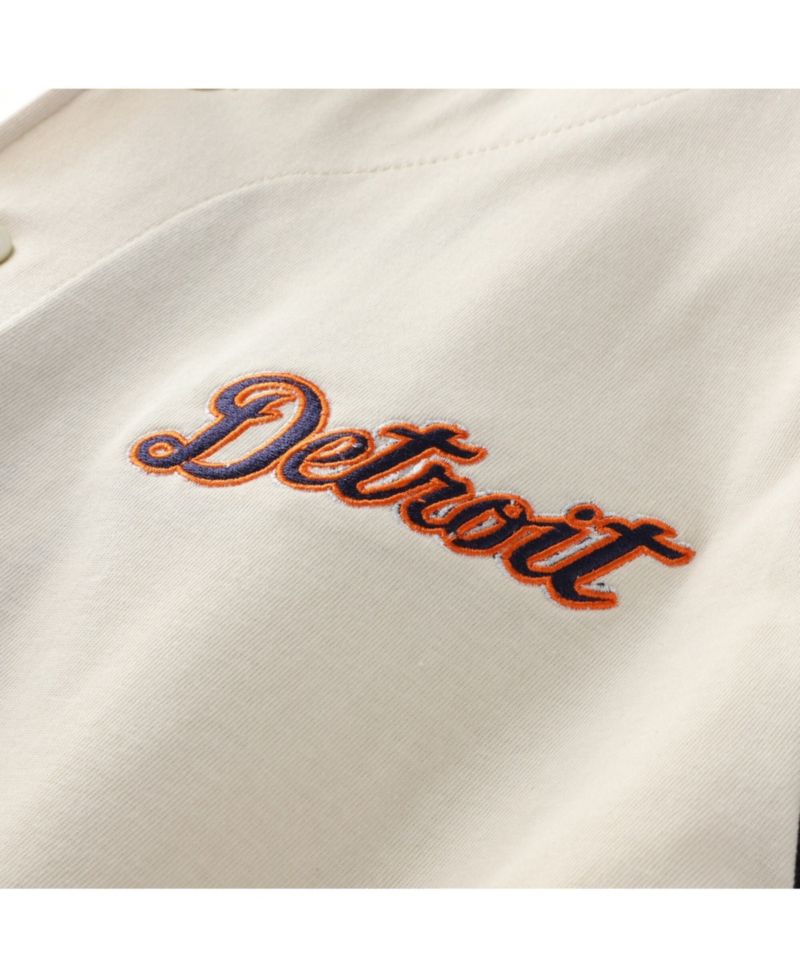 Men's Cream Detroit Tigers Big & Tall Full-Button Jersey