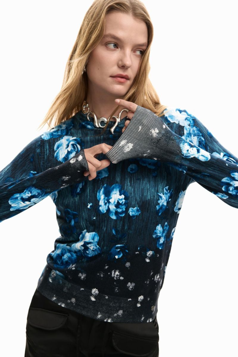 Women's Fine Floral Sweater