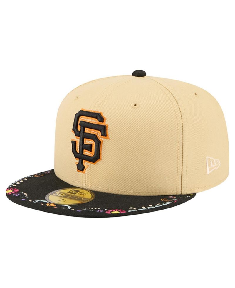 Men's Light Beige San Francisco Giants Two-Tone Embroidered Visor 59FIFTY Fitted Hat