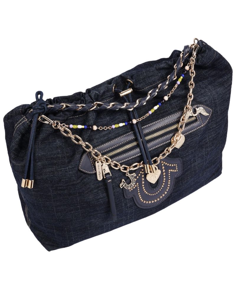 Women's Vintage Chain Denim Hobo Bag