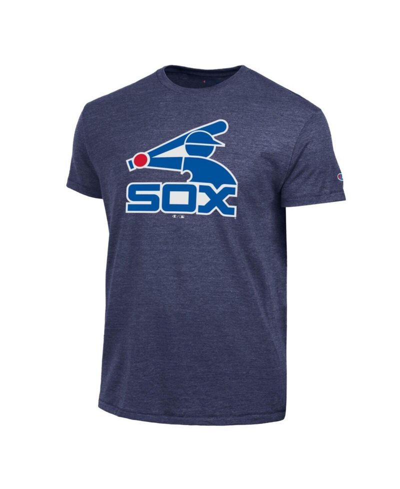 Men's Navy Chicago White Sox Cooperstown Logo Tri-Blend T-Shirt