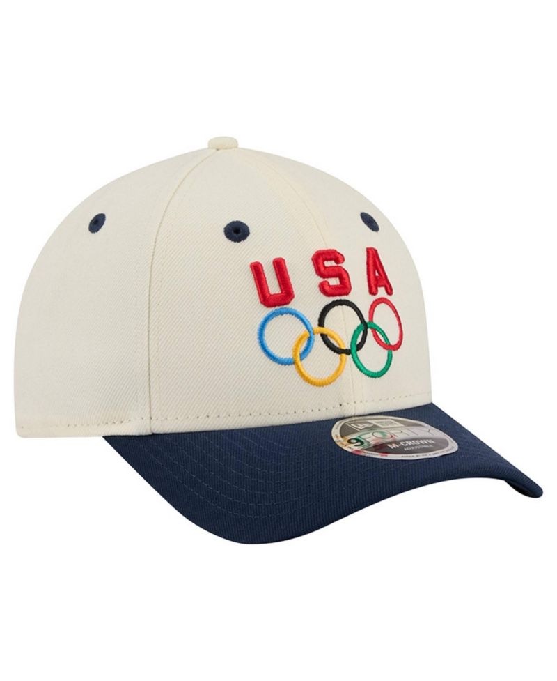 Men's Cream/Navy Team USA 9FORTY M-Crown Adjustable Hat