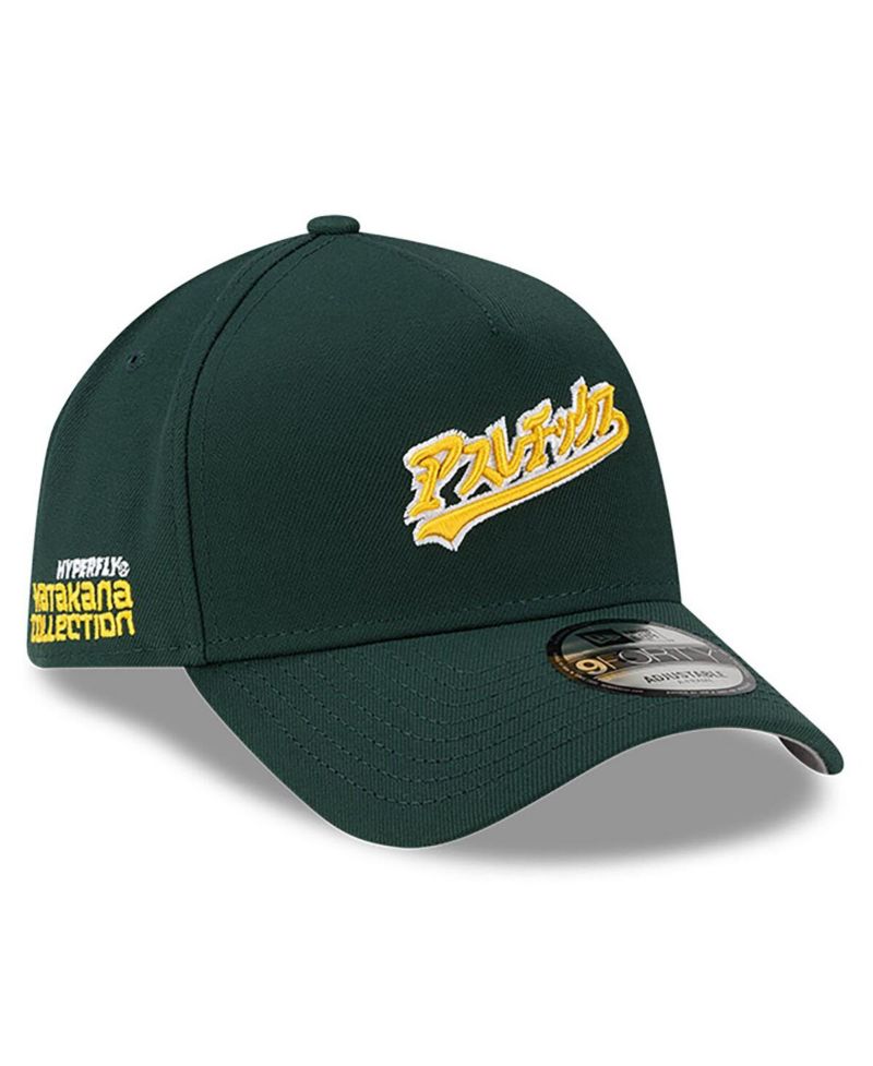 X Hyperfly Men's Green Oakland Athletics A-Frame 9FORTY Adjustable Hat