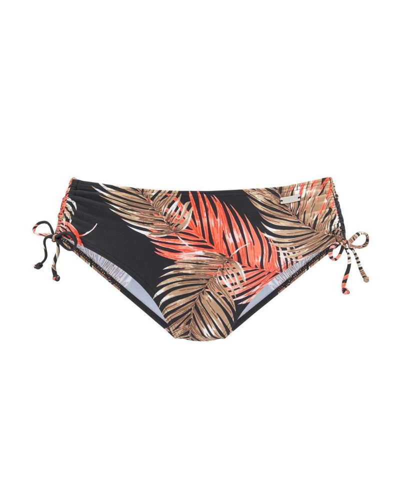 Women's Tropical Print Mid Rise Bikini Mid-Rise Swim Bottom
