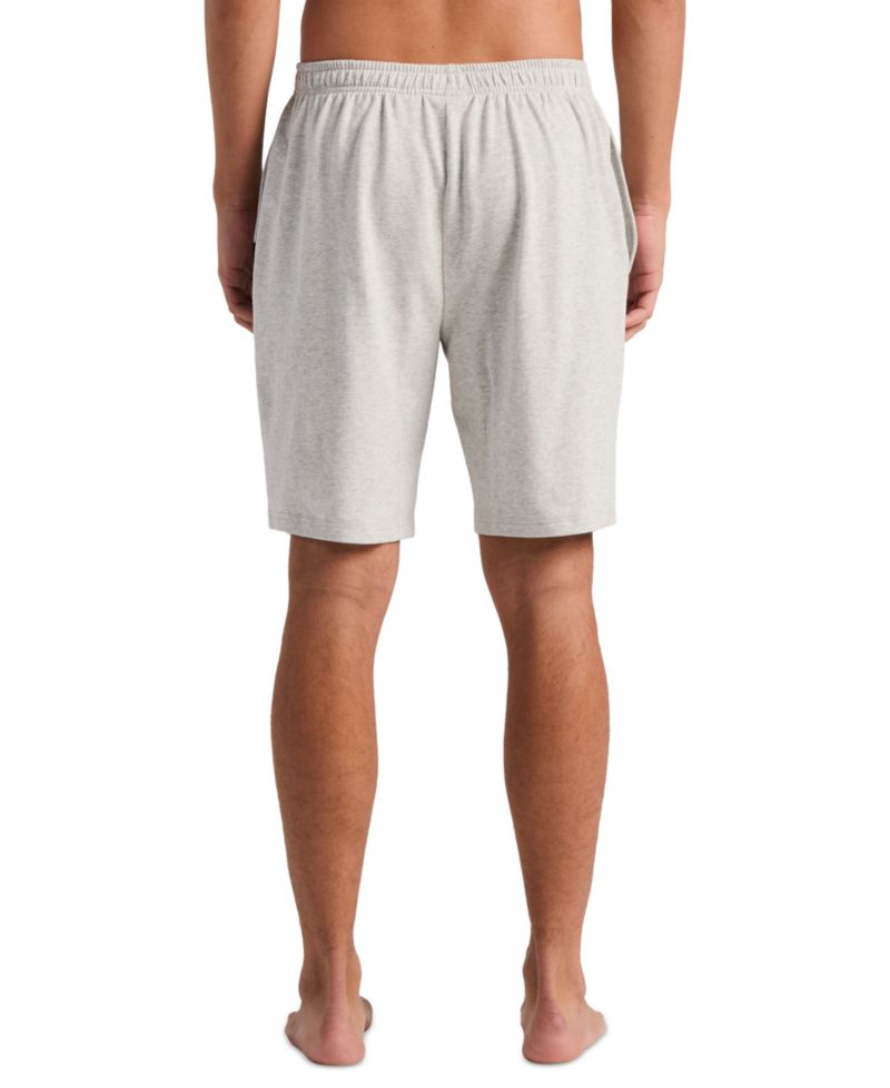 Men's French Terry Heathered Drawstring Waist Sleep Shorts