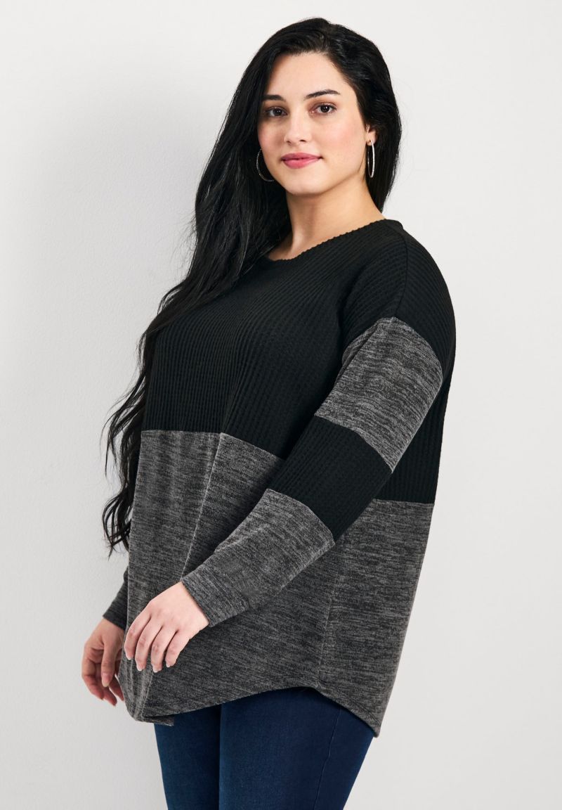 Women's Leisure Splice Hacci Top