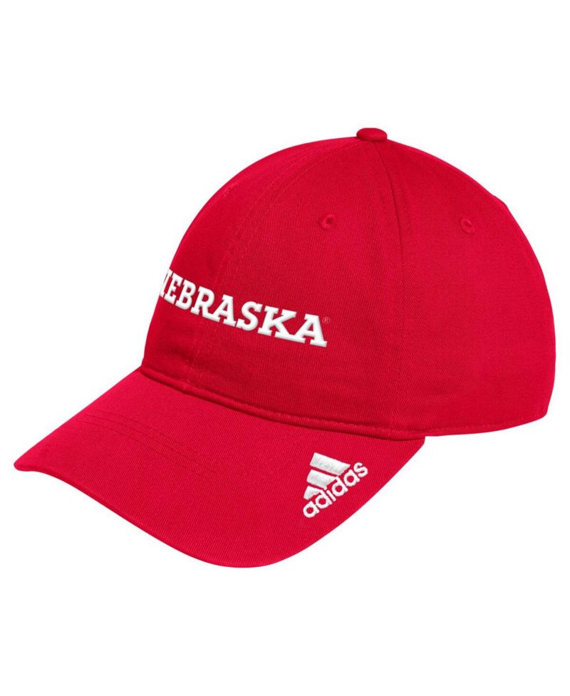 Men's Scarlet Nebraska Huskers Locker Room Wordmark Slouch Adjustable Hat