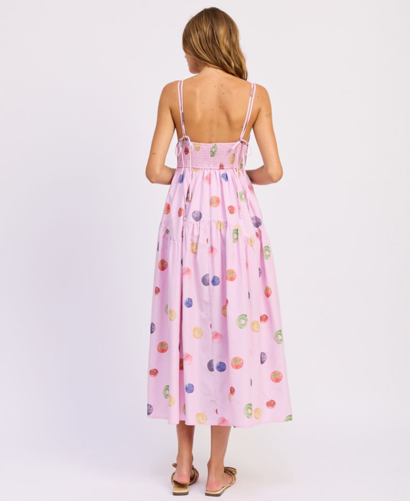 Women's V-Neck Fruit Medley Dress