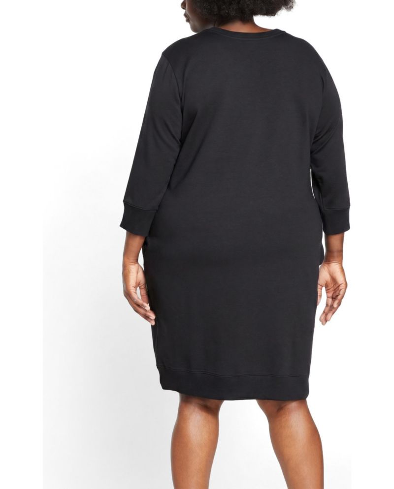 Plus Size Misa Tie Sweatshirt Dress