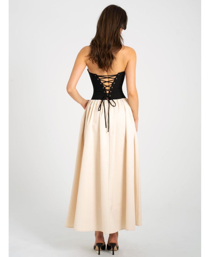 Women's Sana Sweetheart Lace-up Back Drop Waist Maxi Dress