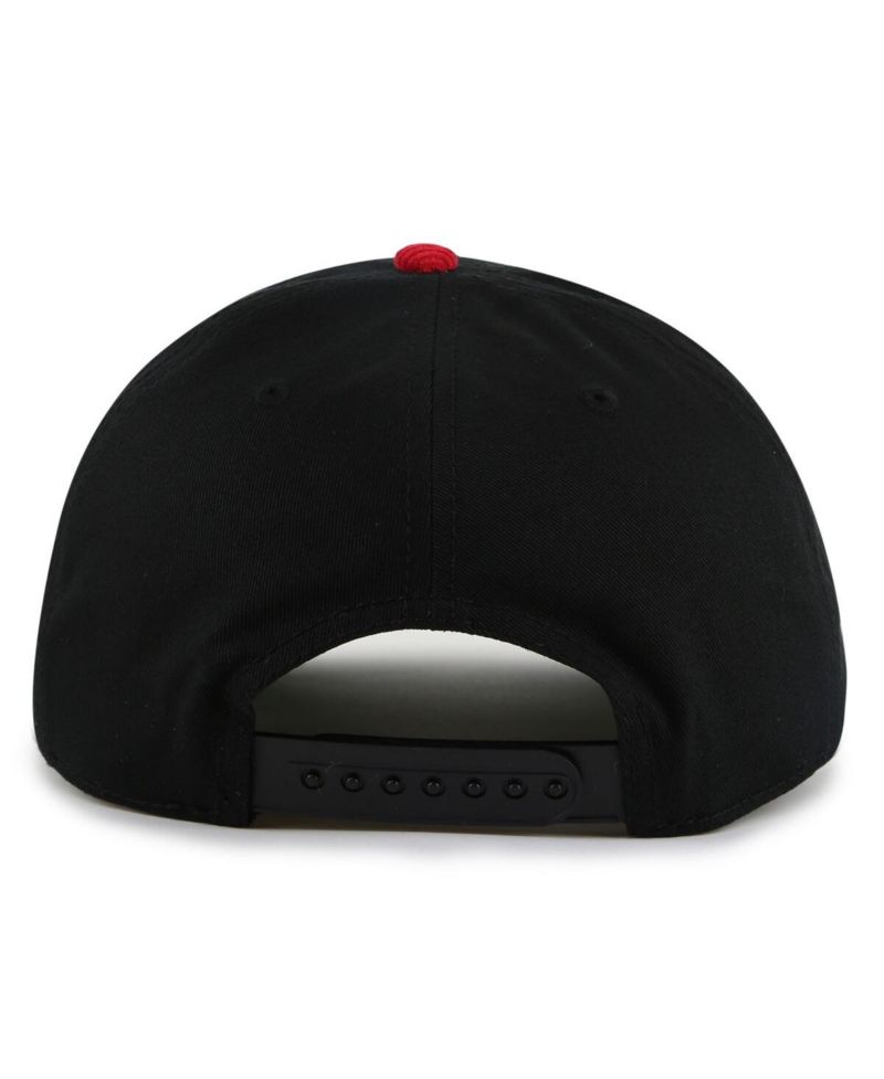 Men's Black/Red Chicago Blackhawks Burnett Adjustable Hat
