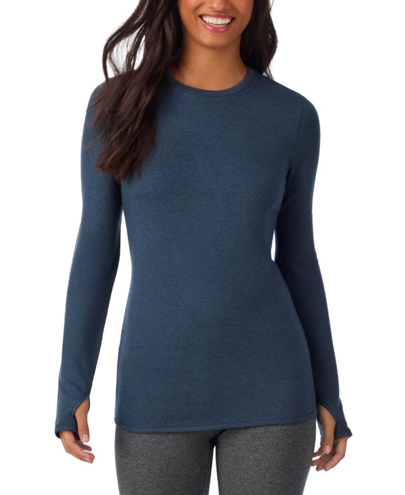 Women's Thumbhole Long-Sleeve Crewneck Top