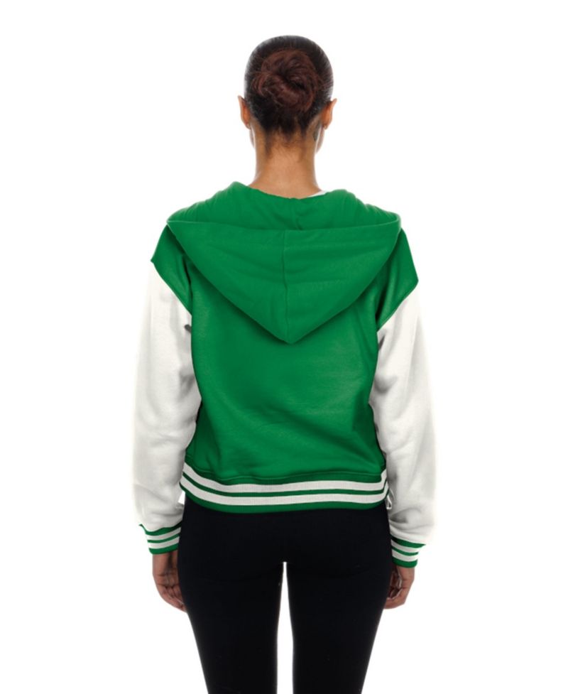 Women's Philadelphia Eagles Kelly Green Throwback Full-Snap Hooded Jacket