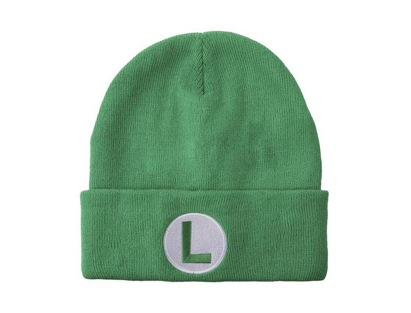 Men's Luigi Logo Embroidery Standard Cuff Acrylic Knit Beanie Cuff Beanie