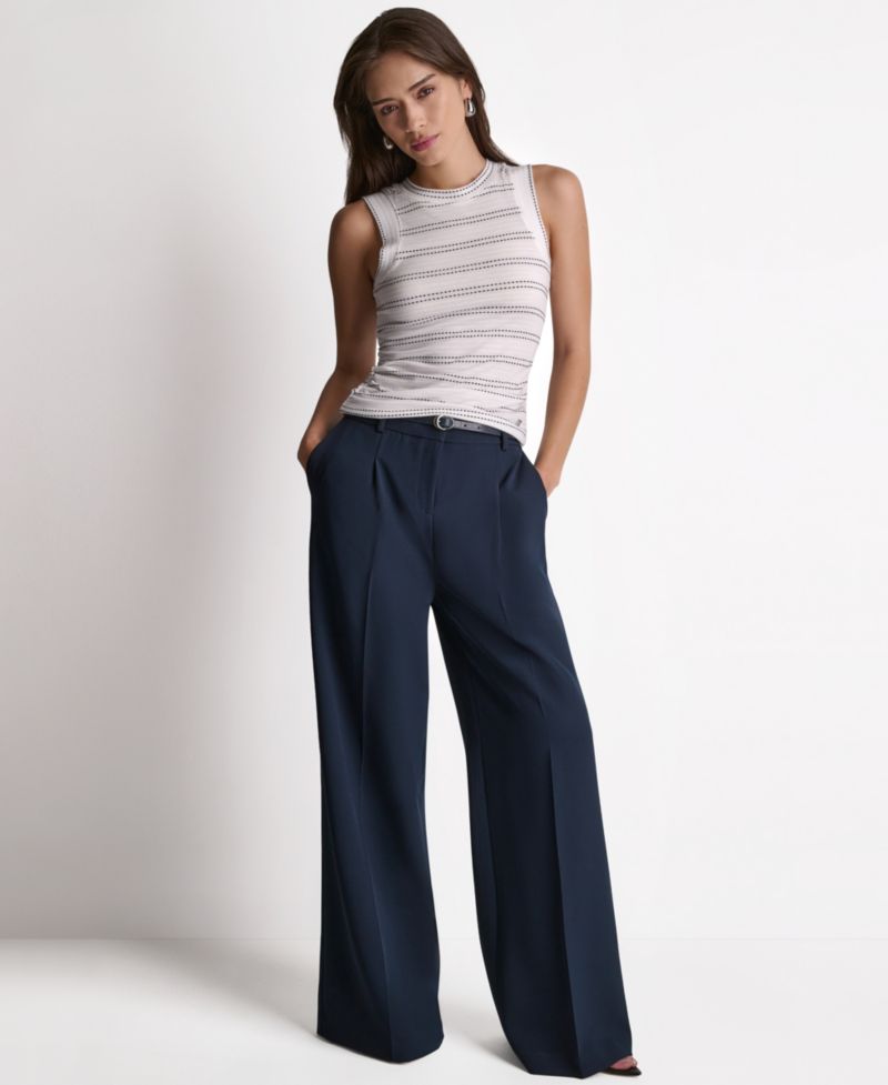 Women's Crewneck Sleeveless Knit Top