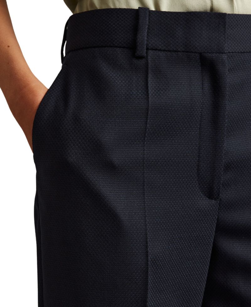 Women's Hallie Slim-Fit Textured Wool-Blend Trousers