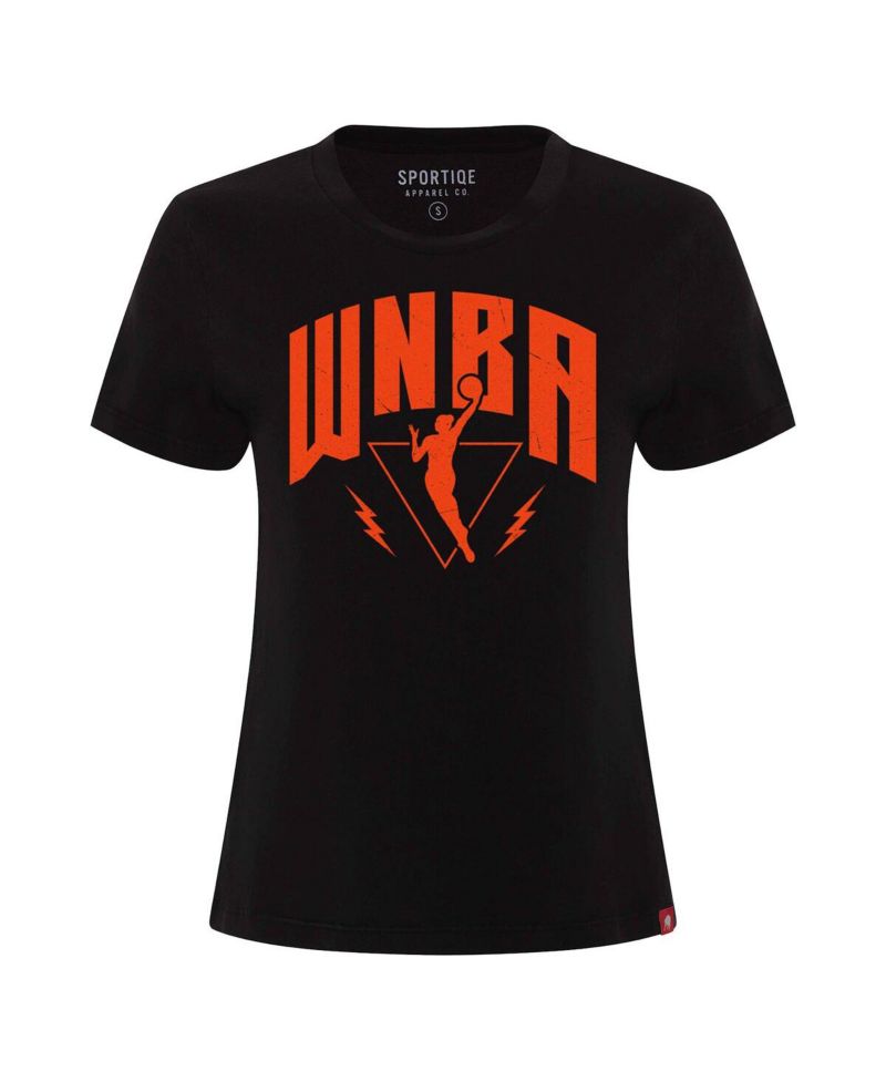 Women's Black WNBA Logo woman Arcadia Premium T-Shirt