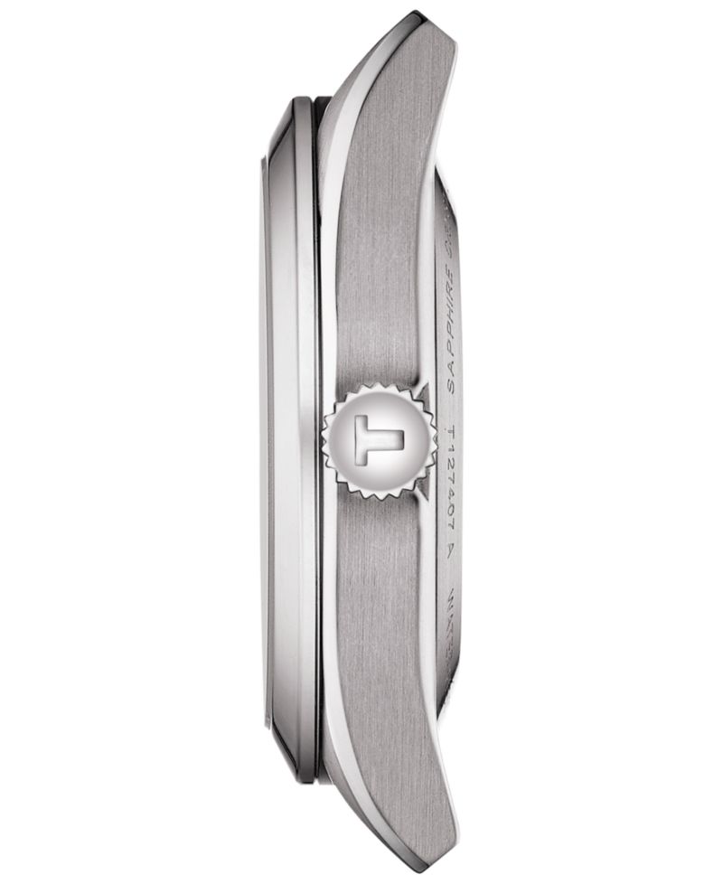 Men's Swiss Automatic T-Classic Gentleman Powermatic 80 Silicium Stainless Steel Bracelet Watch 40mm
