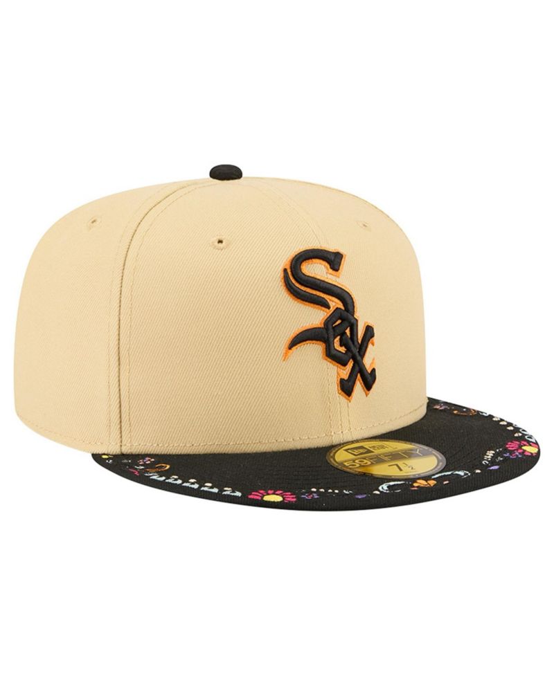 Men's Light Beige Chicago White Sox Two-Tone Embroidered Visor 59FIFTY Fitted Hat