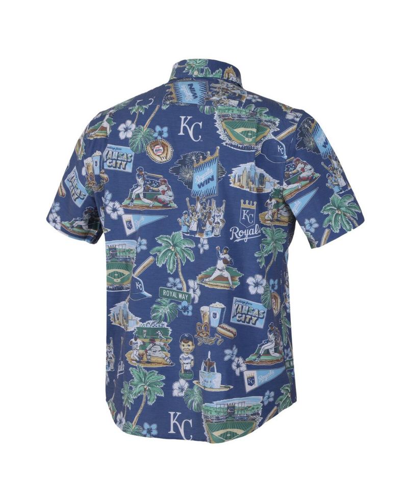 Men's Royal Kansas City Royals Scenic Tri-Blend Button-Down Shirt