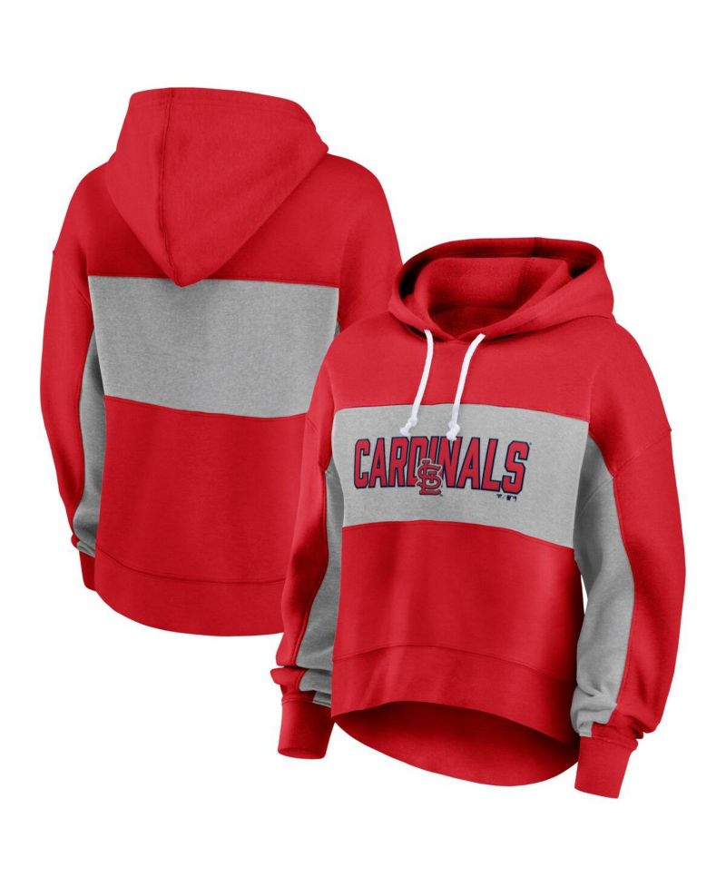 Women's Red St. Louis Cardinals Filled Stat Sheet Pullover Hoodie