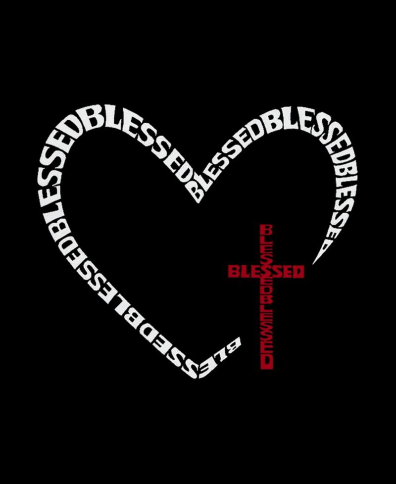 Men's Cross Heart Faith Word Art Graphic Tank Top