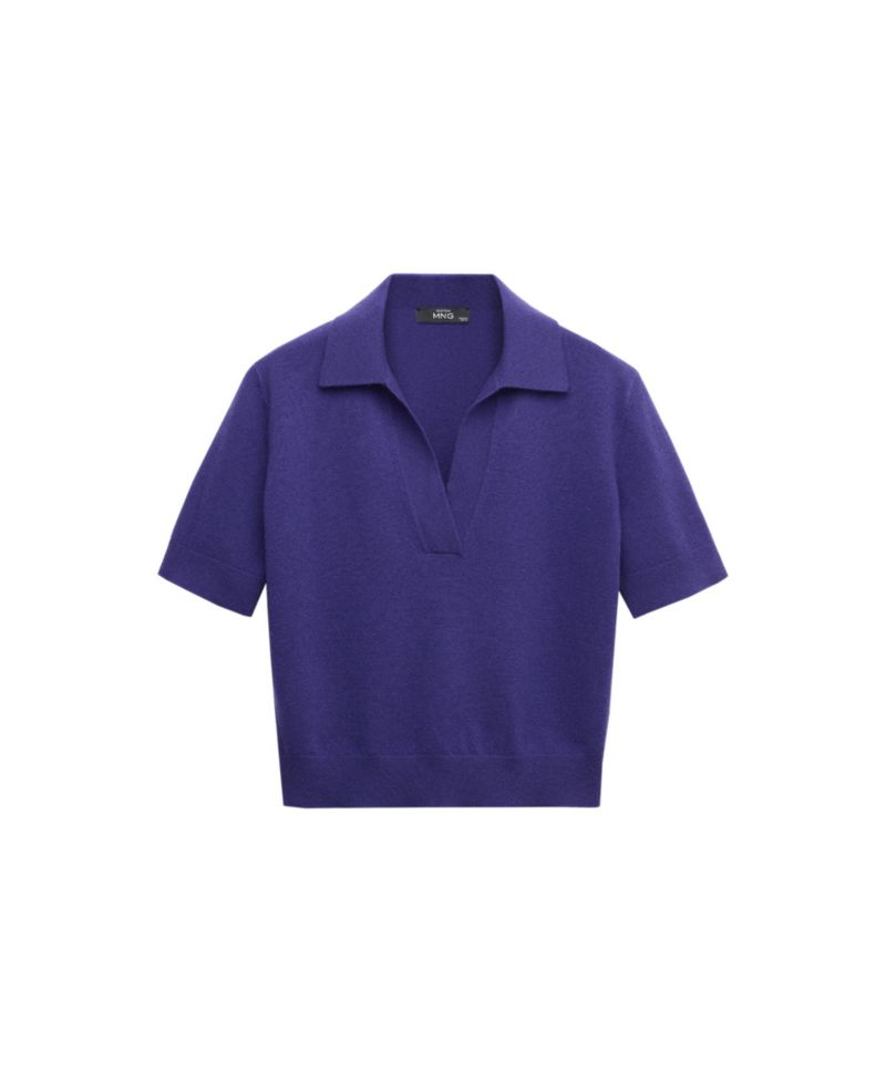 Women's Selection Polo-Collar Wool-Blend Sweater