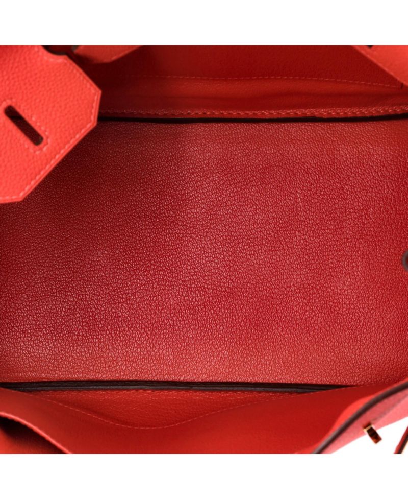 Pre-Owned Hermes Birkin 30 Handbag Red Togo with Gold Hardware