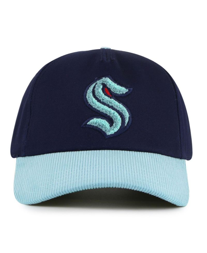 Men's Light Blue Seattle Kraken Burnett Adjustable Hat